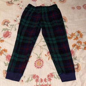 Old Navy Kids Plaid Sweatpants in Green and Blue